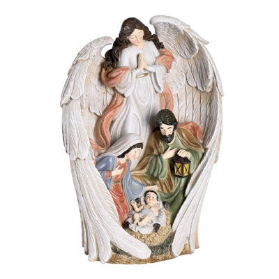 Nativity 1Piece 12H Holy Family Angel