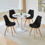 Delran Round Metal Base Dining Table-1005029415