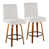 Light Gray Seat/Walnut Frame