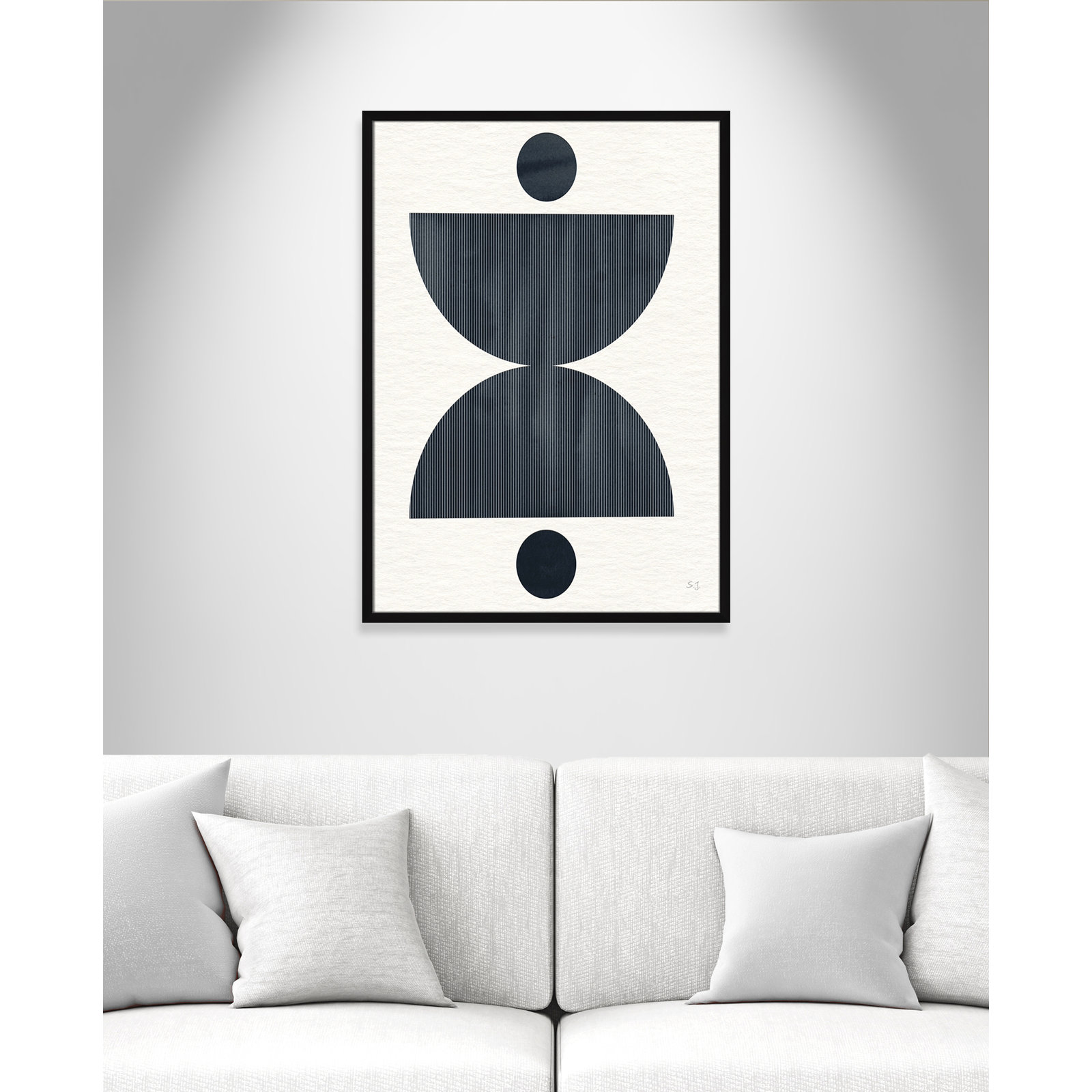 Eclipse II Print by Susan Jill, 35.5" H x 25.5" W x 0.75" D, Satin Black Framed