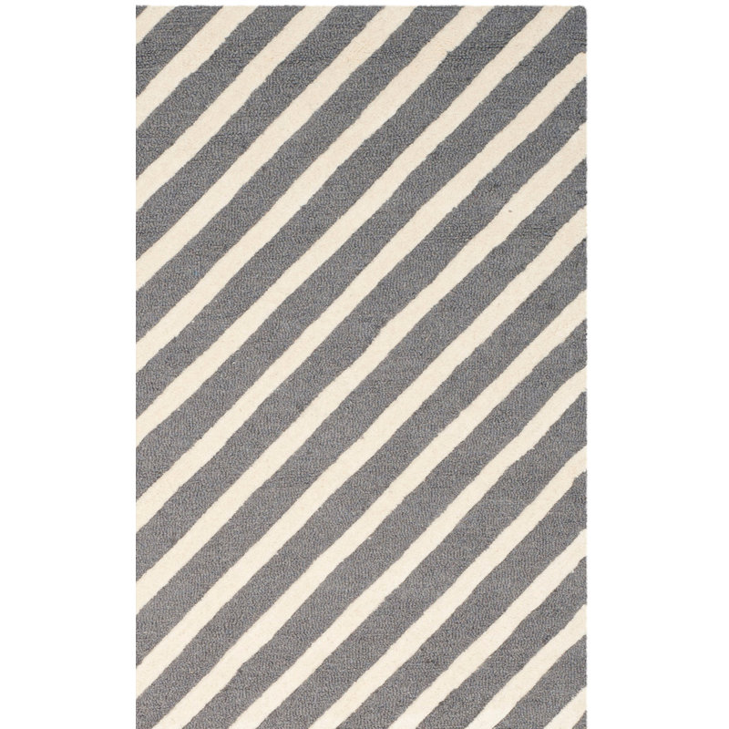 Albritton Hand Tufted Wool Geometric Rug, Rectangle 5' x 8'