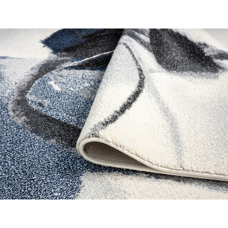 Tapis bleu Fitzgerald, Rectangle 5 pi 3 po x 7 pi 7 po