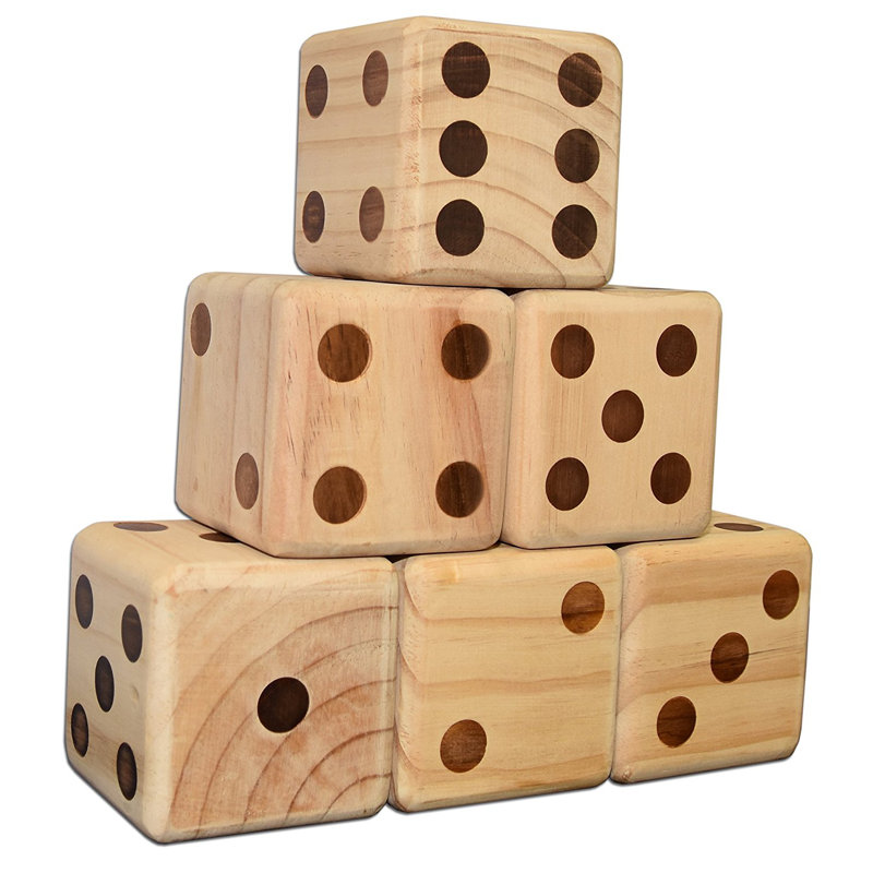 Ensemble de dés Bolaball Giant, H 3,5 po x l 3,5 po x p 3,5 po, Brun
