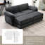 Lit modulaire convertible, 4 avec, revêtement en chenille confortable pour lit modulaire, capacité de 4 personnes, revêtement, élégant et pratique-1737039184