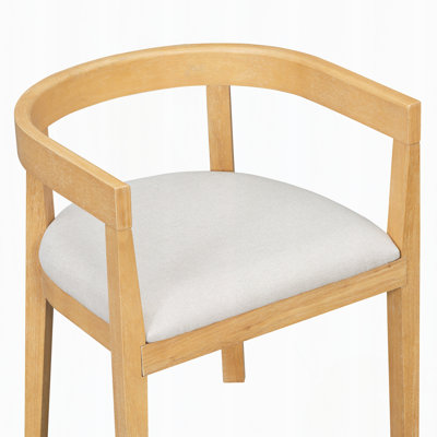 Ensemble de 2 chaises de salle à manger avec dossier incurvé et structure en bois massif