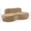 Causeuse rembourrée en velours 77 po Swerve-26145325