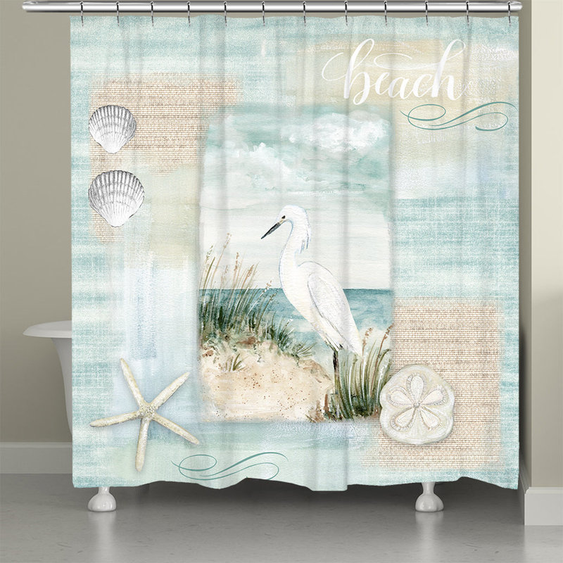 Rideau de douche Water Egret And Dunes