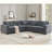 Oversized Modular Sectional Sofa Set, L Shaped Couch, Corduroy, Upholstered, Deep Seat, 5 Seat, 5 Throw Pillow and 6 Back Cushion, Living Room, Apartment-1588119591