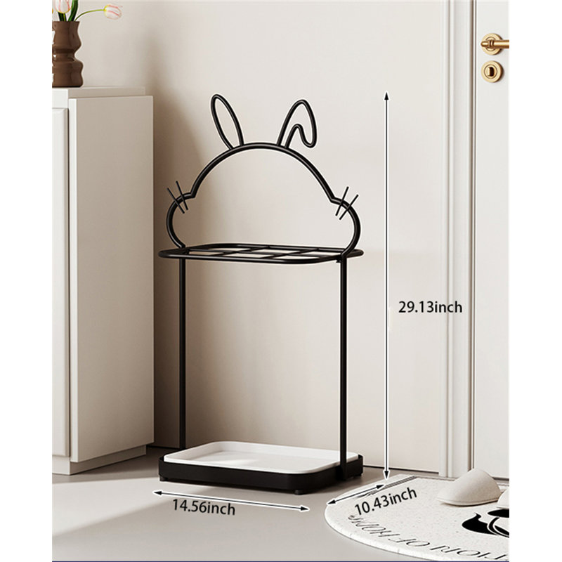 Metal Freestanding Umbrella Stand, Black