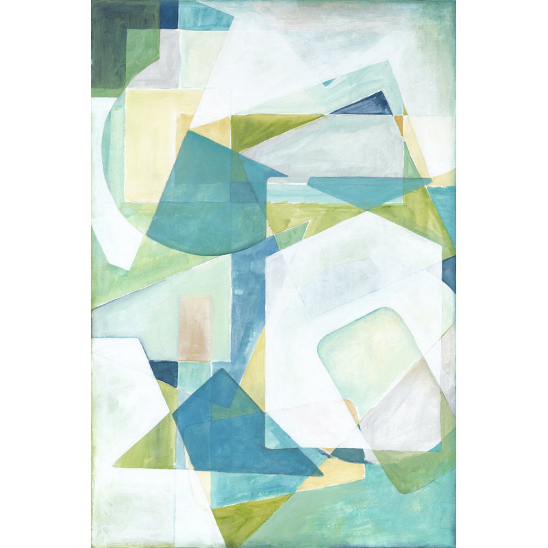 Overlay Abstract II by Megan Meagher - Painting on Canvas, 122cm H x 81cm W, Wrapped Canvas