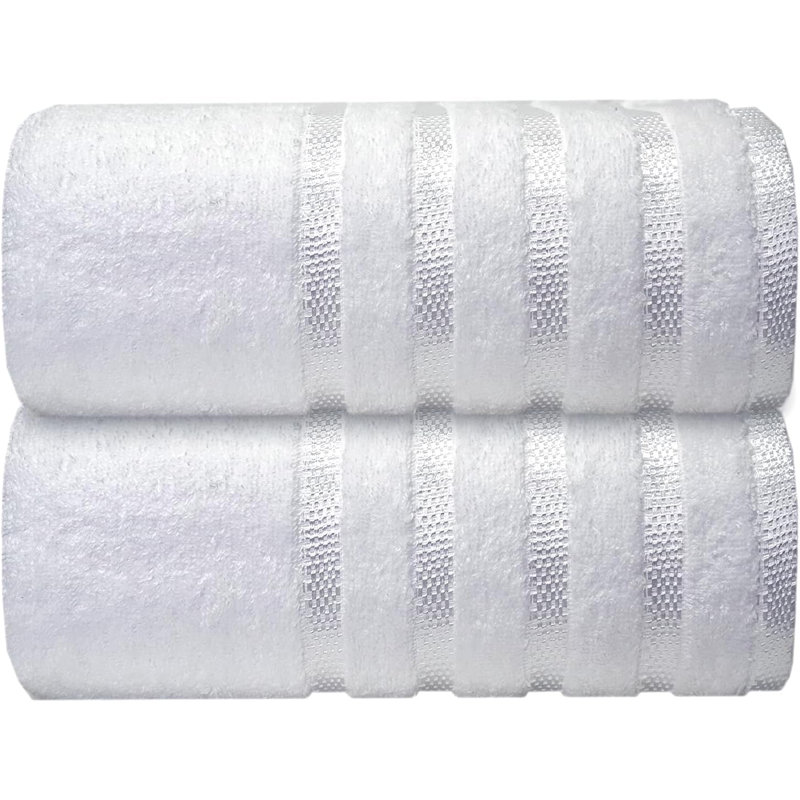 Mikeshia Premium Jumbo Bath Sheet Set, White