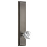 Grandeur Carré Tall Plate Passage with Chambord Crystal Door Knob