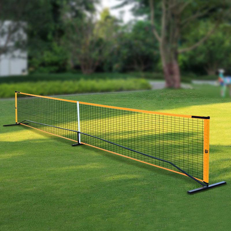 Portable Pickleball Net Set with Carry Bag and 4 Pickleball Paddles
