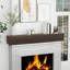 Manteau de cheminée en bois rustique | Tablette murale et flottante pour la décoration intérieure-1760938456-1760938461