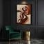 Art abstrait abstrait sur toile beige-681394261