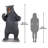 Growling Black Bear Life-Size Statue