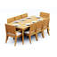 8 Seats 9 Pcs Grade-A Teak Wood Dining Set: 83" Rectangle Table And 8 Atnas  Chairs (2 Arm & 6 Armless Chairs) #11AT1802-210976283