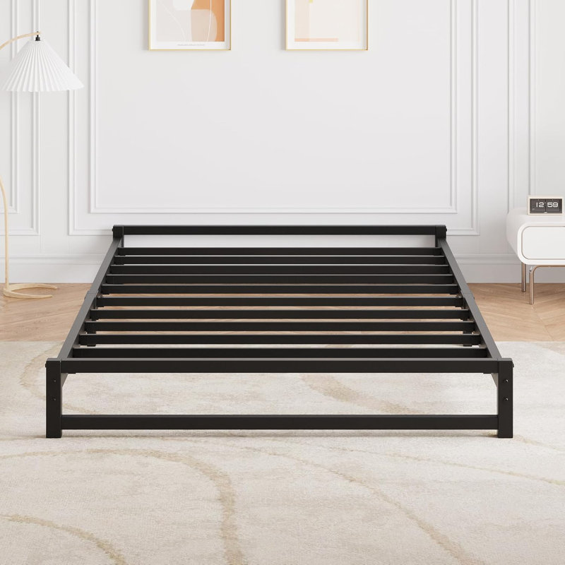 6 Inch Twin Size/Full Size Metal Platform Bed Frame w/ Steel Slat Support Mattress Foundation and No Box Spring Needed