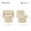 Fauteuil d'appoint pivotant à 360 ° de style Mid-Century avec dossier ergonomique-1656390039