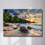 Décoration murale en verre trempé Island Beach Sunset-1808992192