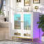 Bar Xachary de 31,5 po de hauteur avec DEL, prises, buffet, support latéral