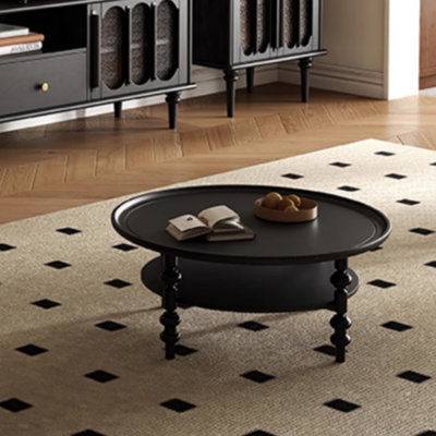 Table basse en bois massif au design rétro français