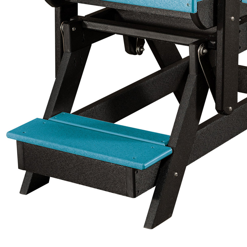 Chaise en plastique Haven, Noir, Bleu Aruba