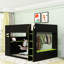Lit mezzanine double avec bureau réglable et éclairage RVB-843050956