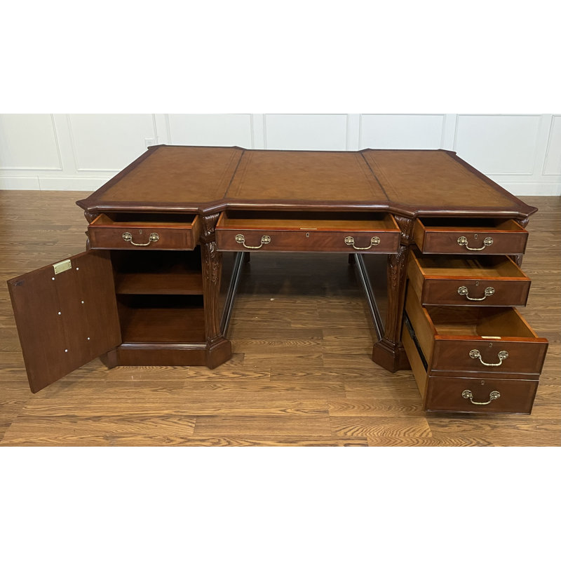 Traditional Mahogany Partners Desk