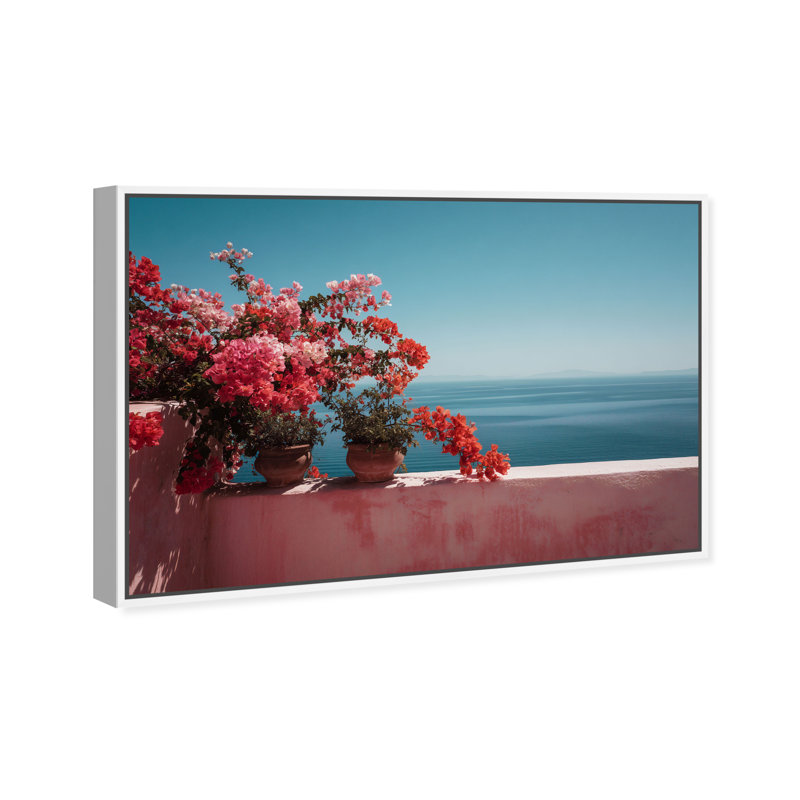 Roseate Horizon Graphic Art Canvas, 21"H x 31"W, White Floater Frame