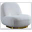 Fauteuil d'appoint pivotant en velours moderne avec base en acier inoxydable Modern-108831044