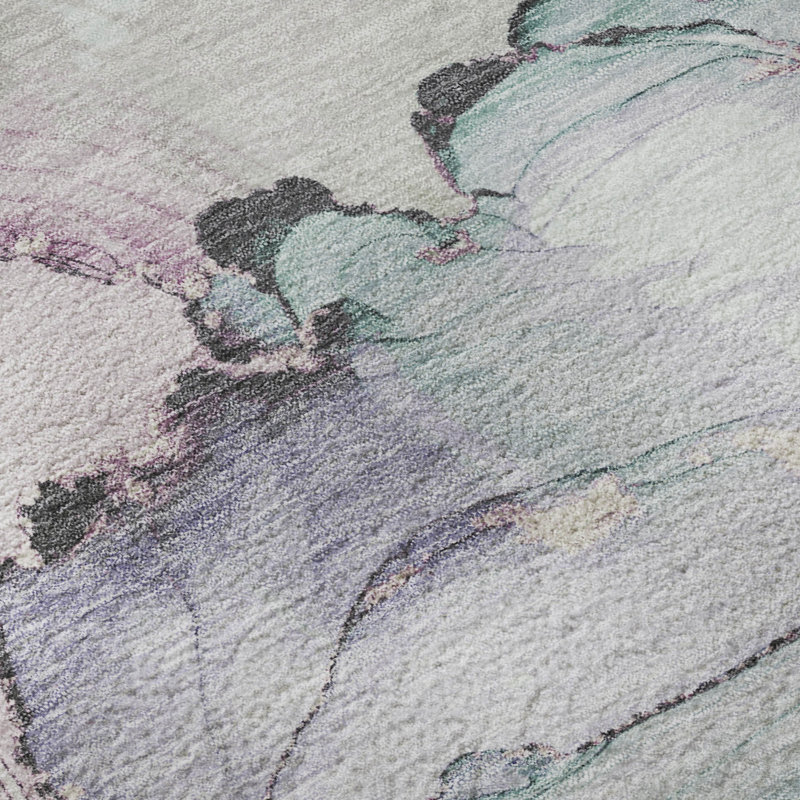 Tapis moderne lavable à la machine de qualité supérieure Mayfield AMF1783, Rond 8 pi