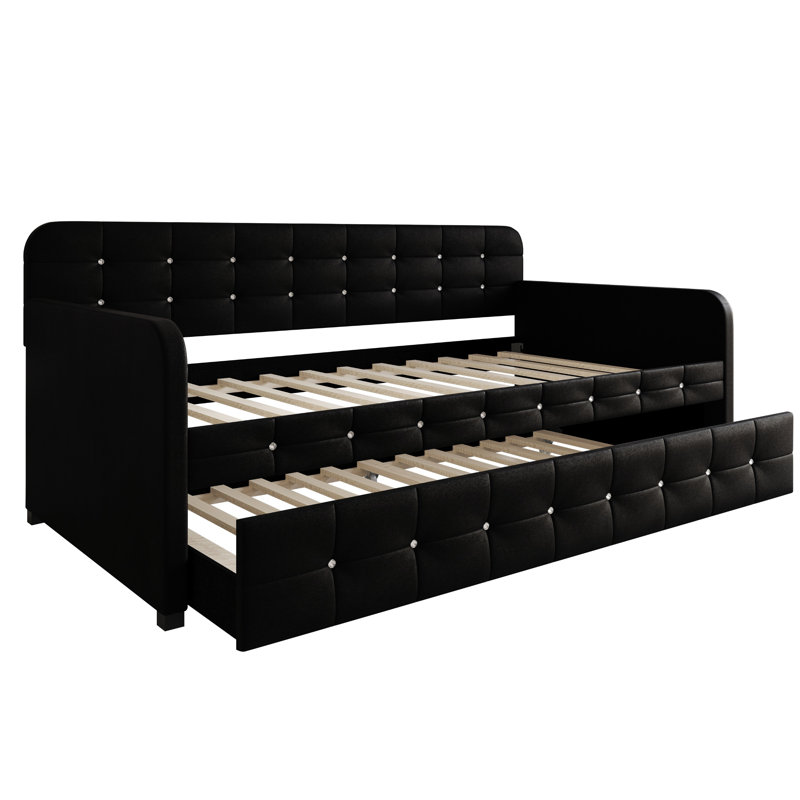 Giaimo Upholstered Twin Daybed, Black