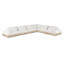 Canapé modulaire rembourré en tissu de chenille 167,75 po Turin-486710592-486710598