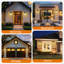 Luminaires d'extérieur 16 po Dusk to Dawn, lanterne murale imperméable, lumières extérieures antirouille pour la maison, la porte, le garage