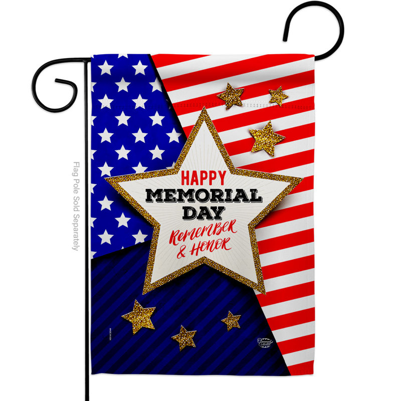 Double Sided Polyester Independence Day, 18.5" H x 13" W