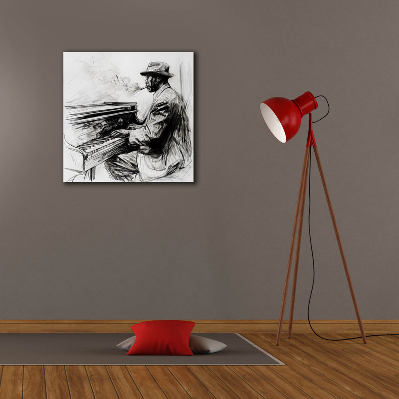 «Jazz Serenade» par Andreas Magnusson, art mural sur toile, 26" H x 26" W x 1.5" D