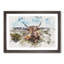 A Resting Highland Cow Watercolour - Single Picture Frame Print on MDF-56740943-56740942