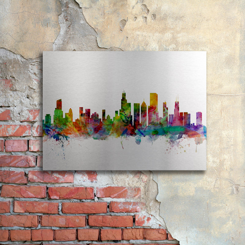 « chicago il horizon », impression sur métal