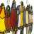 Multi-Coloured Stained Glass Birds on a Wire Window Panel