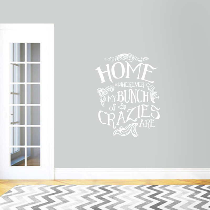 Text & Numbers Non-Wall Damaging Wall Decal, White