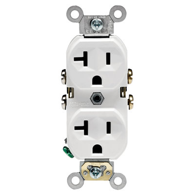 Leviton 20 Amp 125 Volt Duplex Watthite Outlet 5-20R 10 Pack
