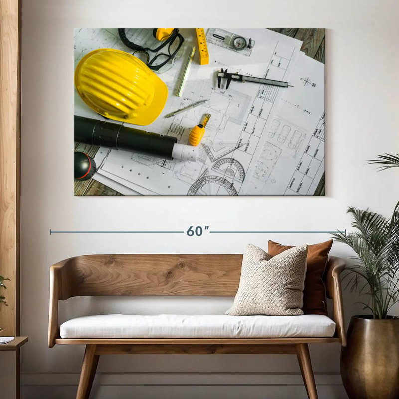 Alcaraz Drawing And Construction Tools, 34" H x 51" W