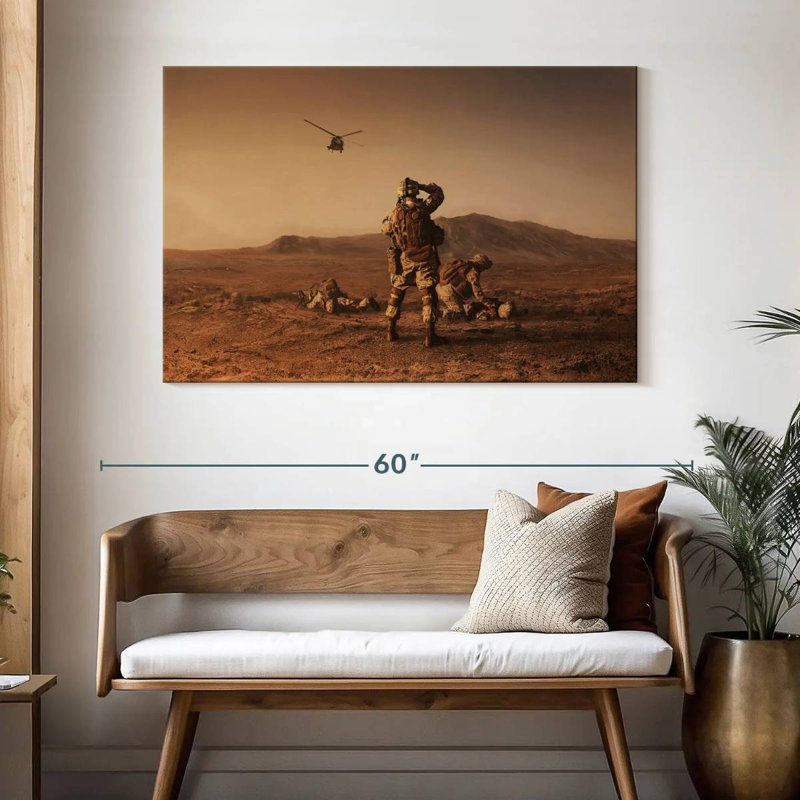 Lelar Medevac Army, 32" H x 48" W