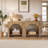 Set Of 2 Farmhouse End Table With Storage Shelf