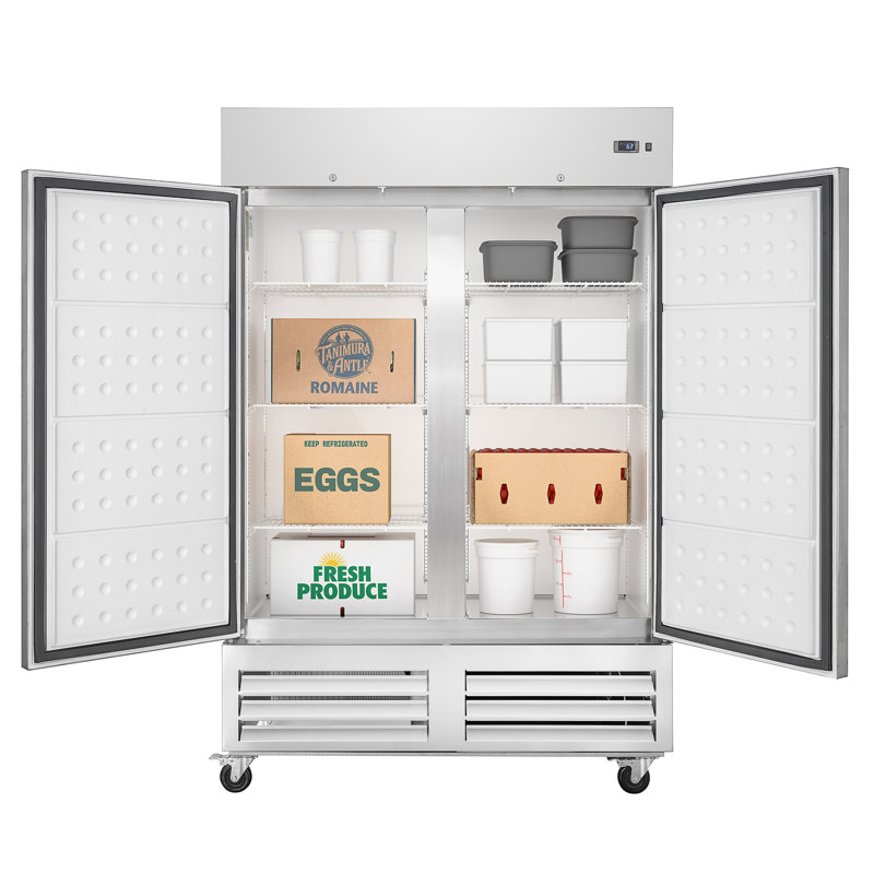 54" Stainless Steel Commercial Two-Door Convertible Refrigerator/Freezer