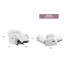 Élégant fauteuil inclinable blanc avec accoudoirs rembourrés-1900049287