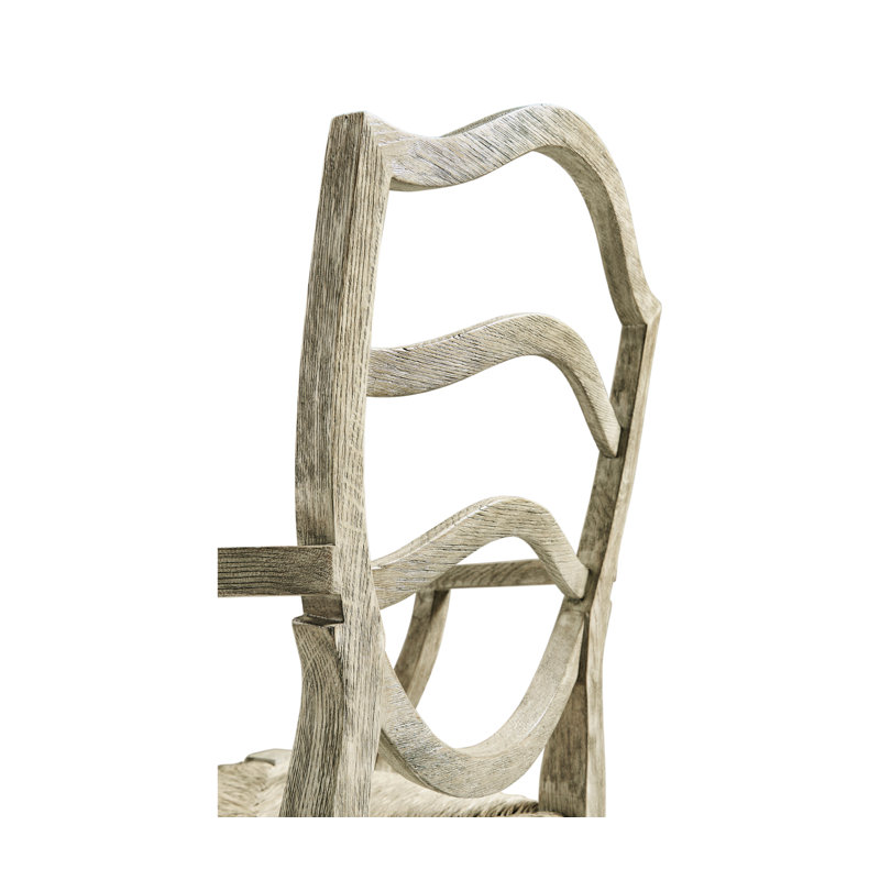 Chaise avec accoudoirs en bois massif William Yeoward, Chêne gris