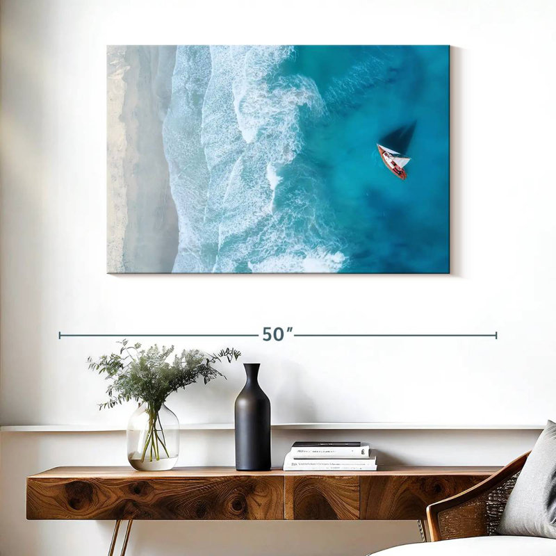 Yacht de mer turquoise Gillard, H 26 po x l 39 po