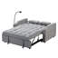 Canapé-lit convertible moderne avec lit gigogne, dossier inclinable, ports USB et rangement - causeuse 3-en-1 pour petits espaces-930224743